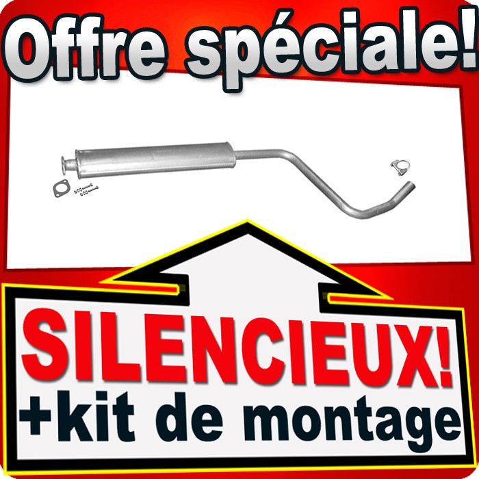 Silencieux avant Opel Astra J 1.6 pour réparation échappement origine