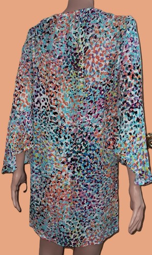 Anne Cole Cover Up Multicolor Size XS Bell Sleeves Draw String - Picture 3 of 6