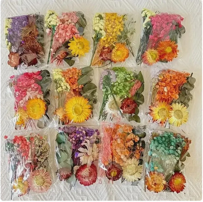 Mixed Dried Pressed Flowers for DIY Crafts, Wedding Decor, Party Favors & Candle
