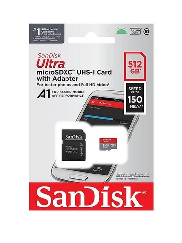 100% Genuine SanDisk 512GB Ultra microSDXC card + SD adapter - 第 1/4 張圖片