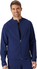 Navy Jockey Scrubs Unisex Polyester/Rayon/Spandex Zip and Go Jacket  2477