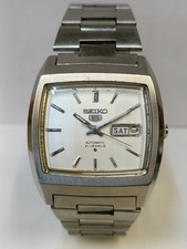 VINTAGE SEIKO 5 21J AUTOMATIC WHITE DIAL 6319-5021 JAPAN MEN'S WORKING CONDITION