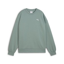 PUMA Wardrobe Essentials Oversized Crew Neck Sweatshirt Womens Green 63004530