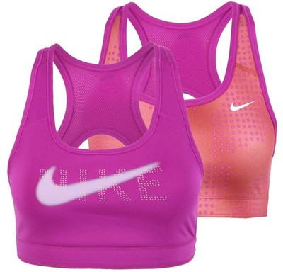 Nike Swoosh Mädchen rosa Wende-Sport-BH Alter 14-16 Jahre NEU