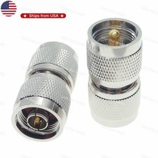 2pcs N Male Plug to UHF PL259 PL-259 Male Plug RF coaxial adapter connector
