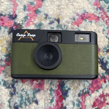 Camp Snap Compact Point & Shoot Camera with Flash, Black & Green