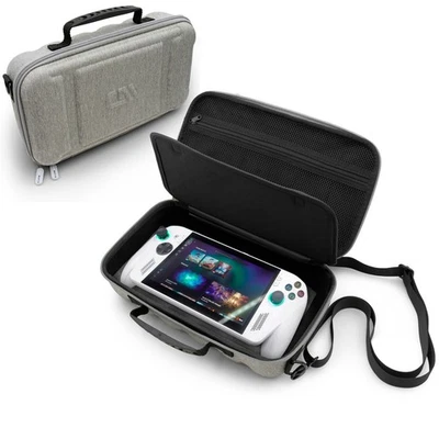 CASEMATIX Hard Travel Case for ASUS ROG Ally & Ally X Handheld Console, Gray