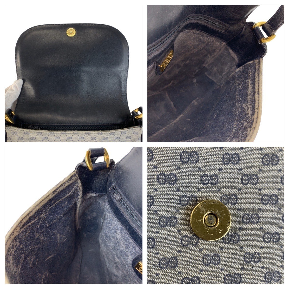 GUCCI Vintage Micro GG Sherry Line GG Supreme Canvas Shoulder Bag Pochette Women thumbnail 5