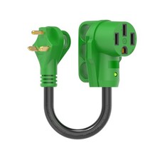 RVGUARD 30 Amp to 50 Amp RV Adapter Cord 12 Inch NEMA TT-30P to NEMA 14-50R D...