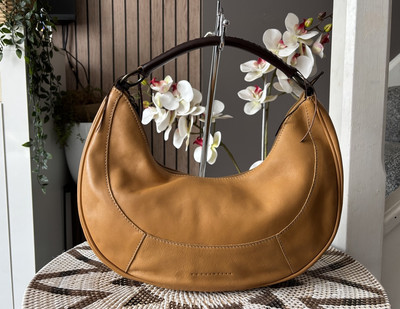 Schöne COCCINELLE echt hellbraun Leder Schultertasche Handtasche