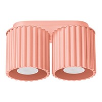 Deckenleuchte Wohnzimmer Aluminium Pfirsich 21 Cm GU10 Deckenlampe 2-Flammig