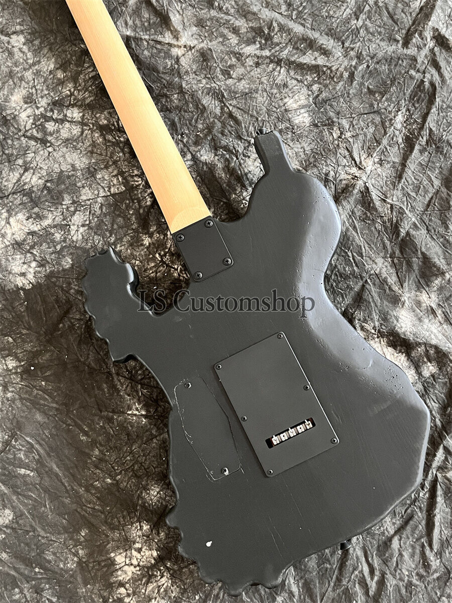 Custom George Lynch Skull Bones Black Body Electric Guitar 6