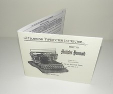 Hammond Multiplex Typewriter Ideal & Universal Instruction Manual Reproduction thumbnail