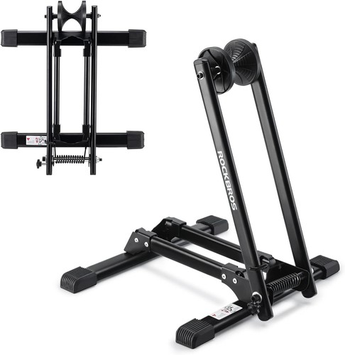 ROCKBROS Foldable Bike Stand Portable Bicycle Storage Holder Floor Parking Rack