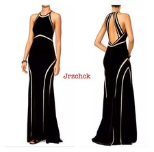 NWT Women’s Xscape Mesh Insets Sleeveless Evening Dress Gown Black SZ 12 $239.00