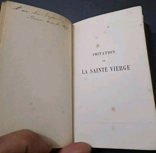Imitation de la Sainte Vierge 1855 Paris Illustrato Preghiera Con Santino 1910 - Foto 4 di 13