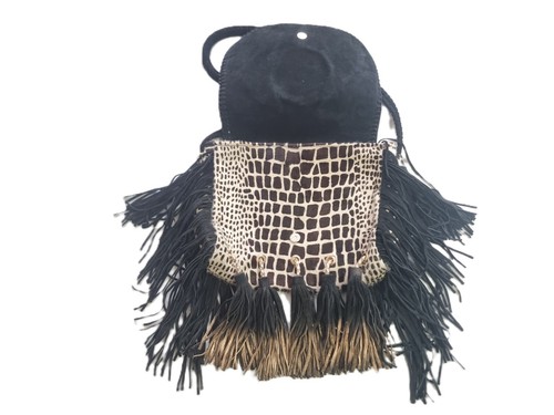 Handmade Beaded Luxury Leather Cowhide Shoulder Bag Unique Purse Boho Fringe - Picture 10 of 16