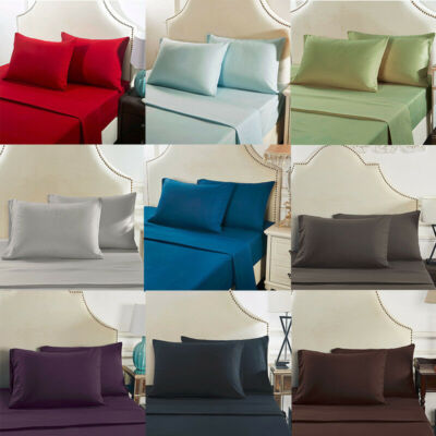 Breatheble X-Deep 25'' 4PC SheetSet EgyptianCotton 600TC US-Queen/King All-Color
