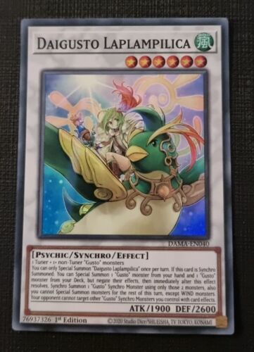 Yu-Gi-Oh! TCG Daigusto Laplampilica Lightly Played DAMA-EN040 1st Edition Super - Picture 1 of 1
