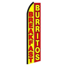 Breakfast Burritos Flag Flutter Feather Banner Swooper
