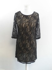 Collection By First Avenue Black Lace Dress Size 14 Uk Rrp £35 SALEb WW 10