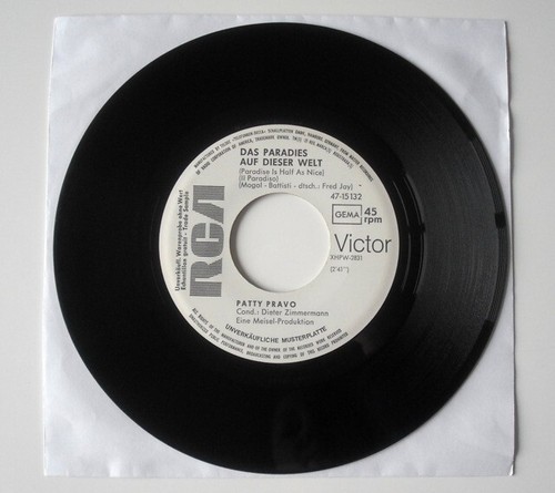 **PATTY PRAVO DAS PARADIES AUF DIESER WELT IL PARADISO VERSIONE TEDESCA!RCA 1969 - Foto 3 di 4