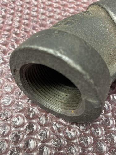 LOT OF 2 NOS 300 WSP MI AAR 1 1/4" Iron Threaded Elbow 45 Degree Pipe Fitting - Picture 5 of 7