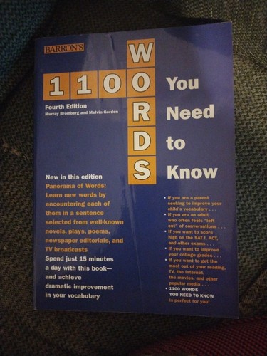 Barron's 1100 words you need to know By Murray Bromberg & Melvin Gordon ...