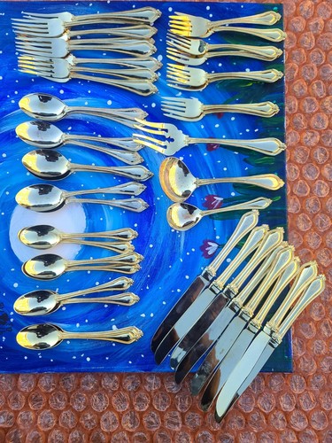 International Silver Company Gold Plated 43 Pieces Silverware - Picture 2 of 10