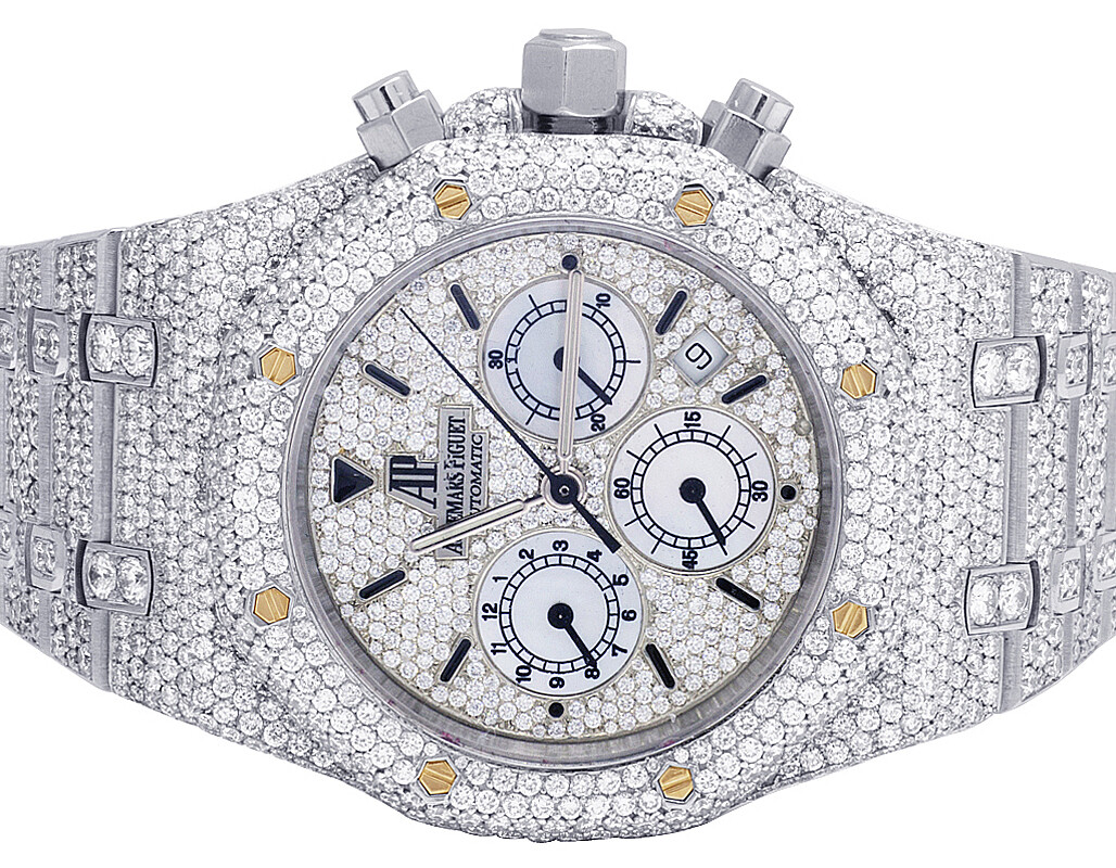 Mens Audemars Piguet Royal Oak Chrono Stainless Steel 39MM Diamond