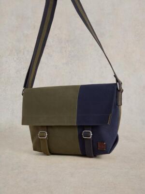 White Stuff Men's Teddy Canvas Messenger Bag UK