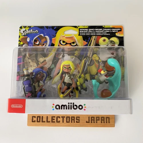 amiibo triple pack set Inkling yellow Octoling blue Smallfry Splatoon 3 Figure