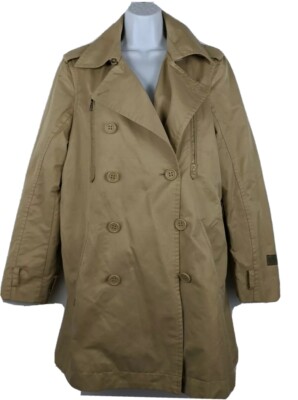 Diesel Trench Coat Jacket Size S Beige Khaki Womens