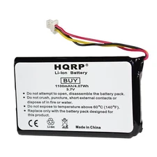 HQRP 1100 mAh Battery replacement for Garmin Nuvi 1390 1390T 1390LMT GPS