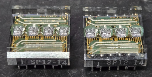 1pc  Litronix? SP12-14 4X 16 segment alphanumeric display 1984
