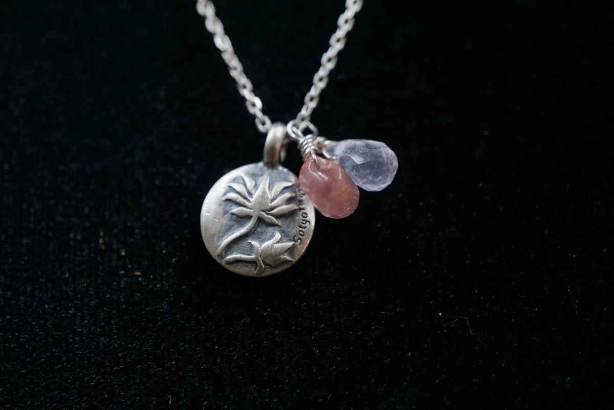Satya 925 Sterling Silver Lotus charm Necklace eBay
