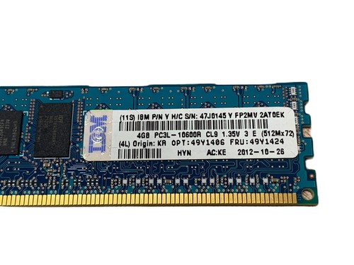 Hynix 4GB 1Rx4 DDR3 PC3L-10600R HMT351R7CFR4A-H9 ECC Reg Server Memory - Picture 5 of 5