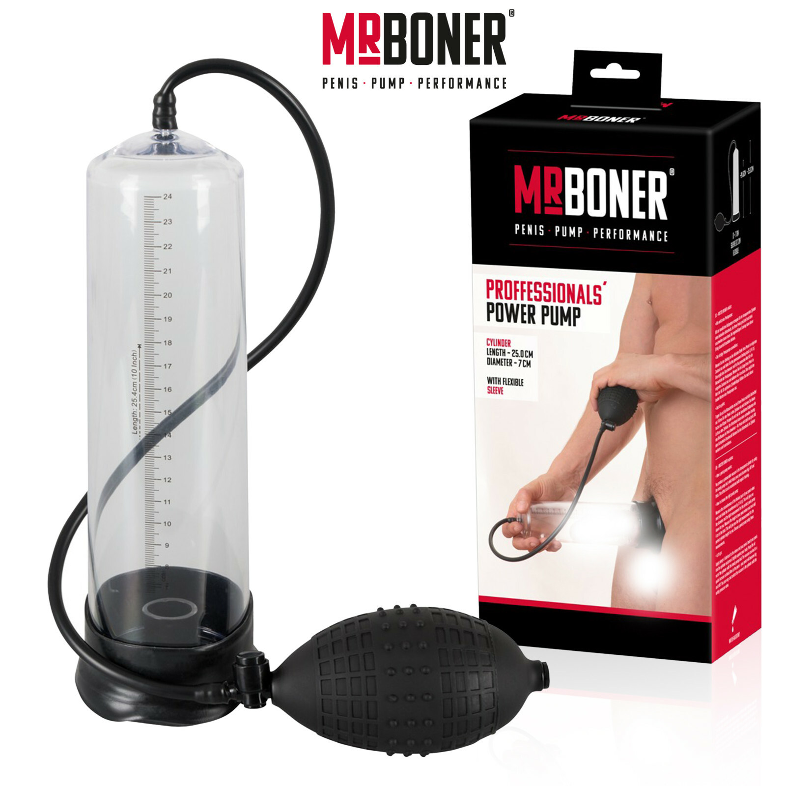 MR BONER Sviluppa Pene Pompa Professionals Penis Pump Performance Enlarger Men