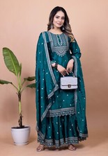 New Launching Heavy Faux Georgette Top Palazzo With Dupatta For Reception Wear