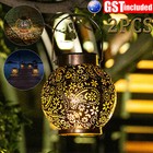 2PCS Solar Powered LED Morrocan Lantern Hanging Outdoor Garden Lamp Light Adorn