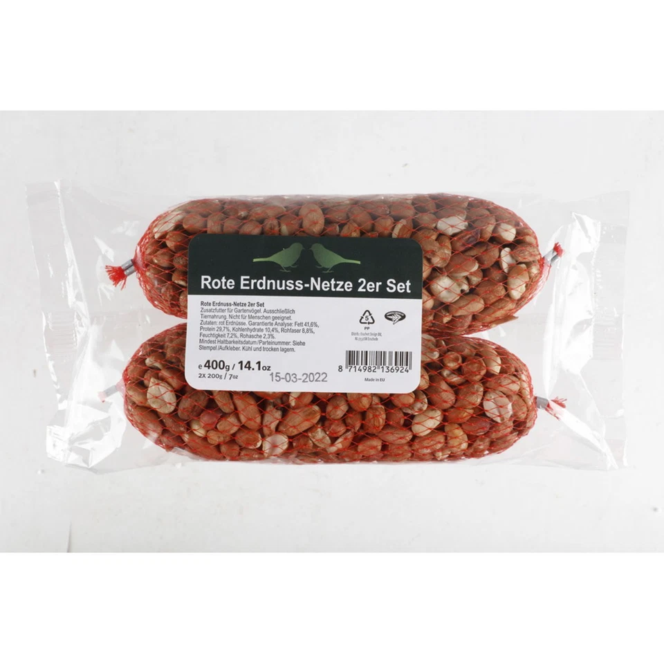 48 Netze Erdnüsse Vogelfutter Wildvögel Vögel Futter Erdnuss Nüsse Netz 9,6kg - Bild 2 von 4