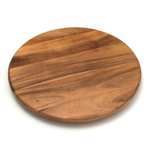 Lazy Susan Organizer Wood Round Acacia 18 Inch Countertop Kitchen