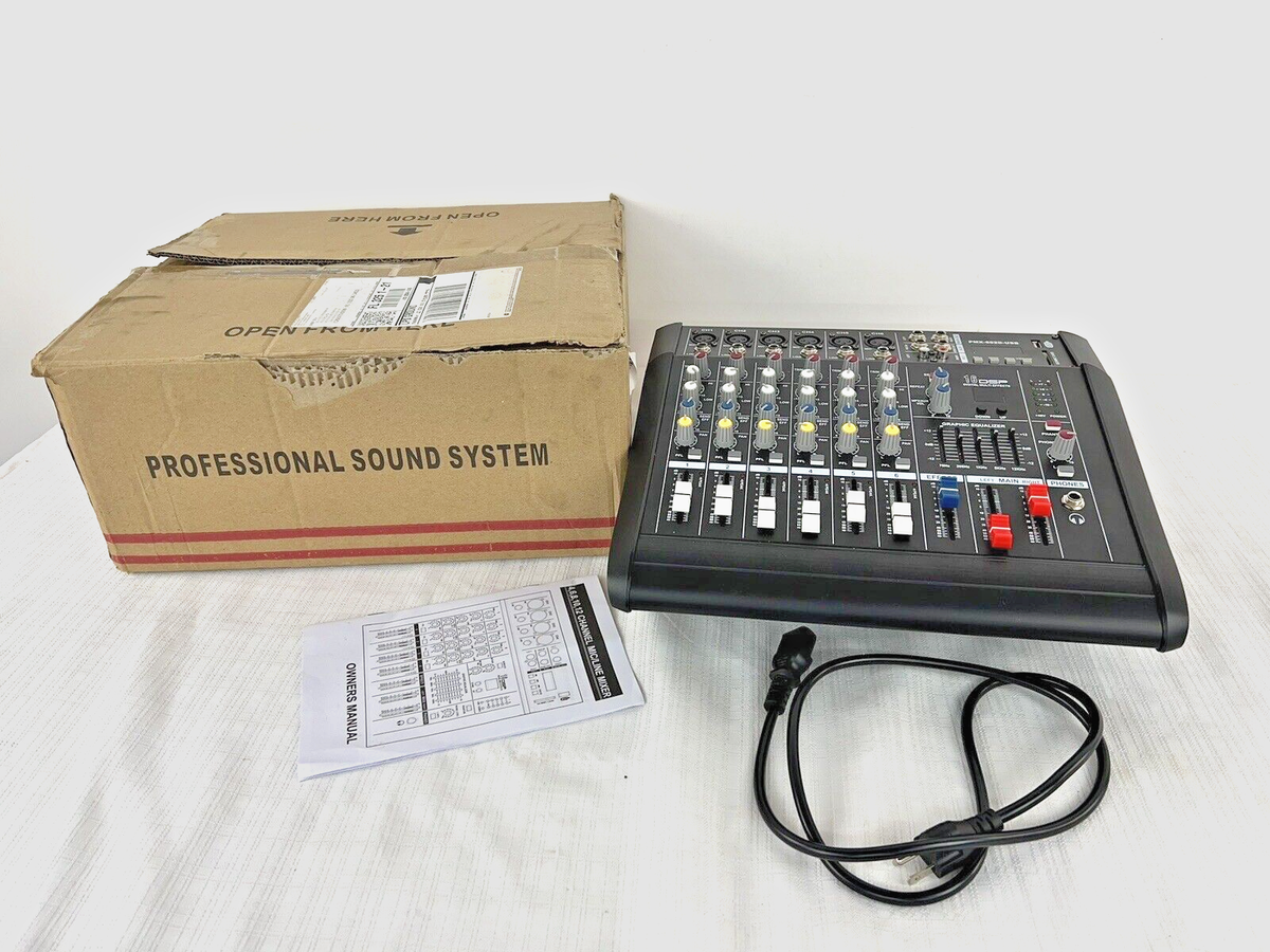 16DSP Professional Powered 6-Channel Stereo Mixer PMX-602D 16DSP Professional Powered 6-Channel Stereo Mixer PMX-602D