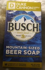 Duke Cannon Busch Beer Soap for Men Sandalwood 10oz USA Big Brick Refreshing