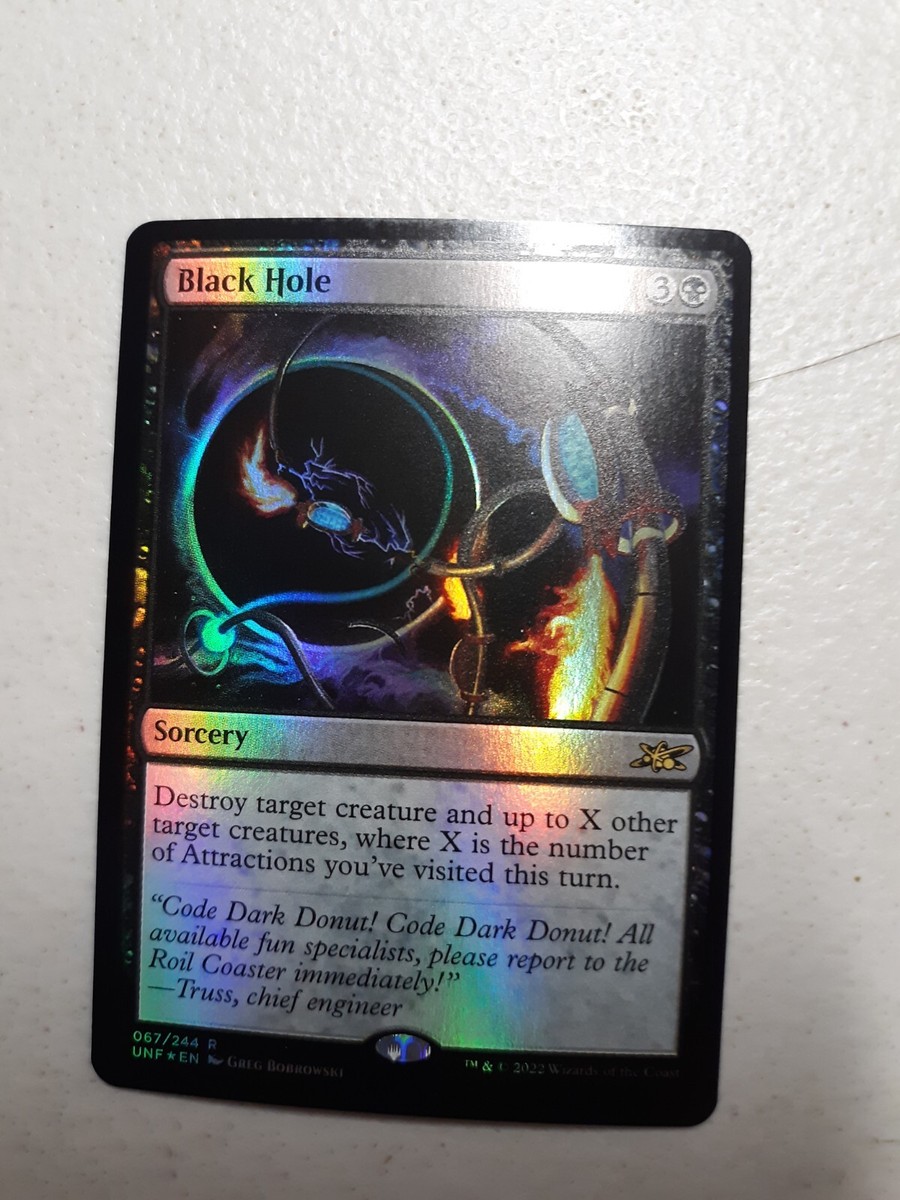black hole card mtg [353] [Unfinity] [Galaxy Foil]  Face to Face Games Black Hole Shard - Cryptid