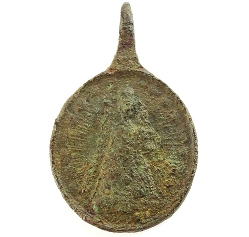 Lady of Einsiedeln Antique Medal 18th Century Switzerland Black Madonna 1700s