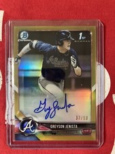 2018 1st Bowman Chrome Greyson Jenista AUTO  GOLD #37/50 Mint Braves 