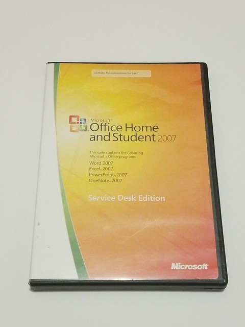 Microsoft Office Home And Student 2007 Retail Service Desk Edition