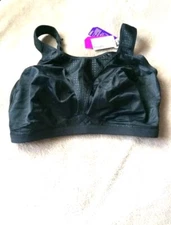 Freya Active Dynamic 32J (32G) Jet Black  Soft Cup Sports Bra     Style 4014 NWT