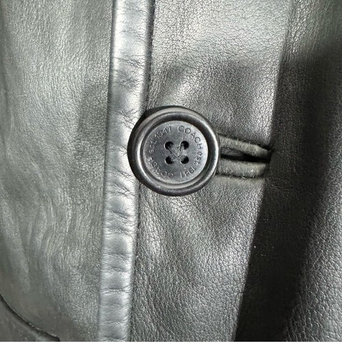 Giacca di pelle nera Coach 1941 vintage - Foto 8 di 16